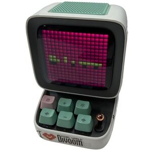 Divoom Ditoo-Plus Retro Pixel Art Bluetooth Speaker White Smart Alarm Clock
